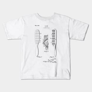 Comb Brush Design patent drawing Kids T-Shirt